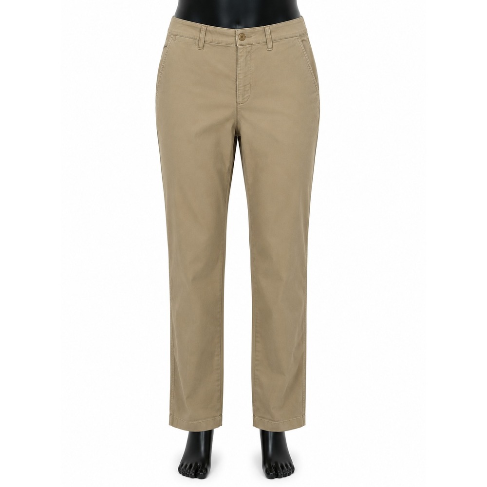 Lauren Ralph Lauren Womens Pants Size 12 Khaki Tan Stretch Cotton Straight Leg